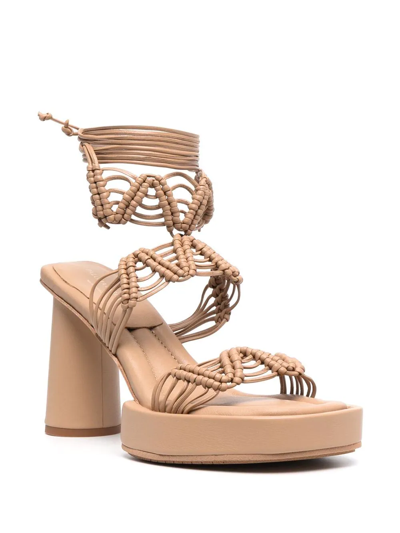 Shop Paloma Barceló Frazi 110mm Strappy Sandals In Nude