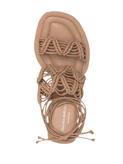 Shop Paloma Barceló Frazi 110mm Strappy Sandals In Nude
