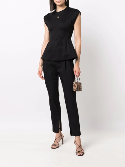 Shop Dolce & Gabbana Tailored Mid-rise Trousers In Schwarz