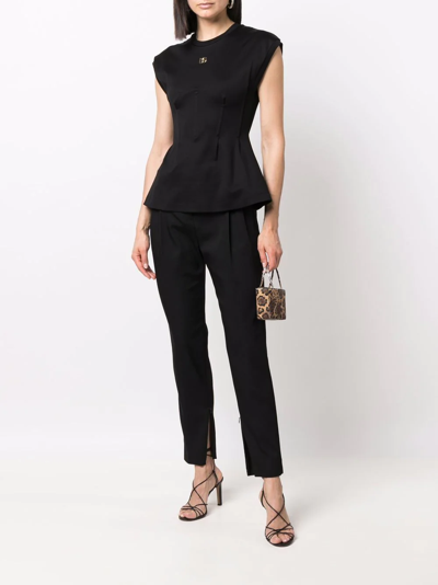 Dolce & Gabbana Tailored Mid-rise Trousers In Schwarz