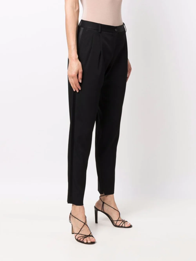 Shop Dolce & Gabbana Tailored Mid-rise Trousers In Schwarz