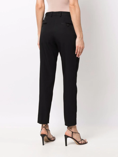 Shop Dolce & Gabbana Tailored Mid-rise Trousers In Schwarz