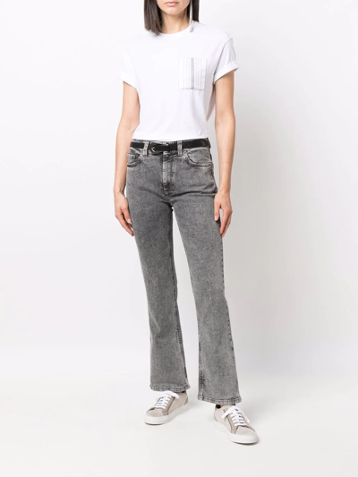 Brunello Cucinelli Mid-rise Flared Jeans In Grau