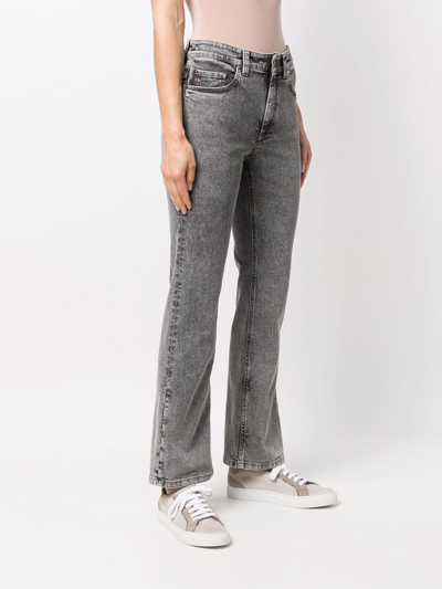 Brunello Cucinelli Mid-rise Flared Jeans In Grau