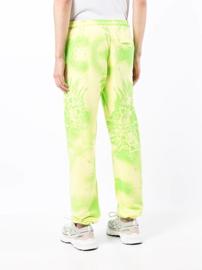 Shop Marcelo Burlon County Of Milan Tie-dye Track Pants In Gelb