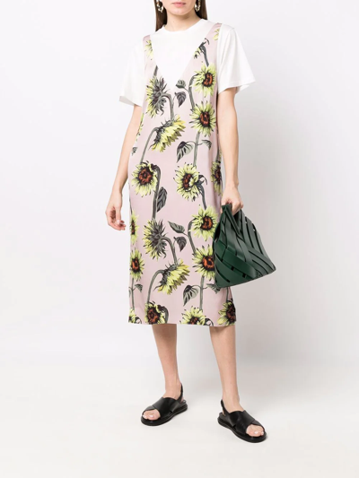 Shop Paul Smith Floral-print T-shirt Dress In Rosa