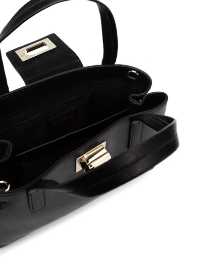 Furla Square-buckle Tote Bag In Schwarz