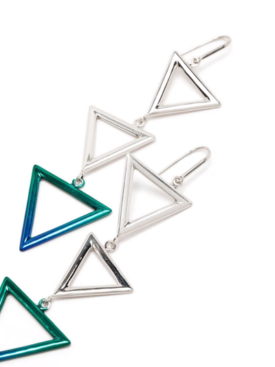 Shop Isabel Marant Triangle Dangle Earrings In Blau