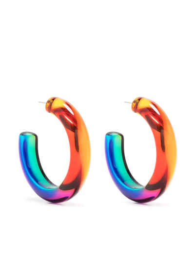 Shop Isabel Marant Translucent Hoop Earrings In Gelb