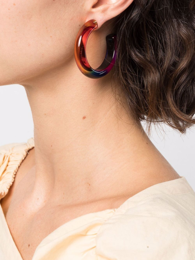 Shop Isabel Marant Translucent Hoop Earrings In Gelb