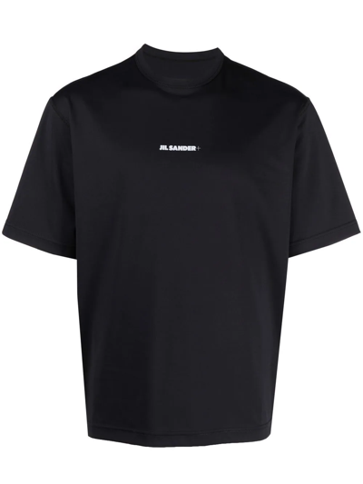 Shop Jil Sander Logo-print T-shirt In Schwarz