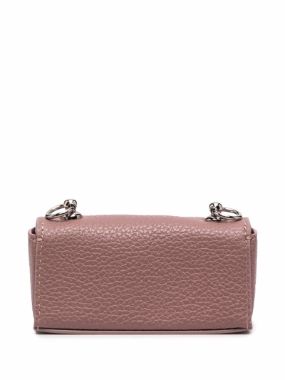 Shop Vivienne Westwood Orb-plaque Leather Shoulder Bag In Rosa