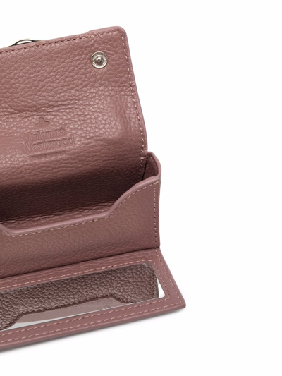 Shop Vivienne Westwood Orb-plaque Leather Shoulder Bag In Rosa