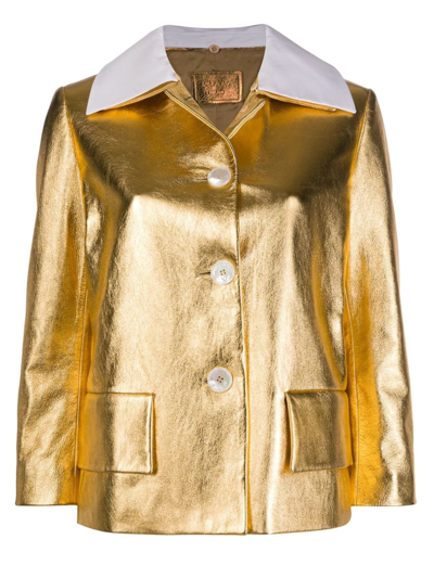 Shop Prada Jackets In Gold