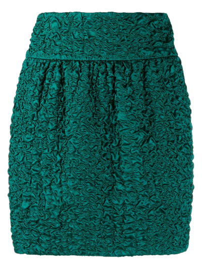 Shop Saint Laurent Women's Skirts -  - In Green Silk