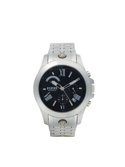 Shop Versus Men's 44mm Stainless Steel Chronograph Watch In Black