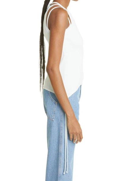 Shop Dion Lee Gender Inclusive Double Ties Tank Top In Clear Blue