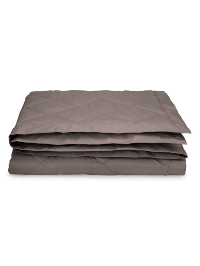 Shop Scandia Home Diamond Quilted Down Blanket In Shale