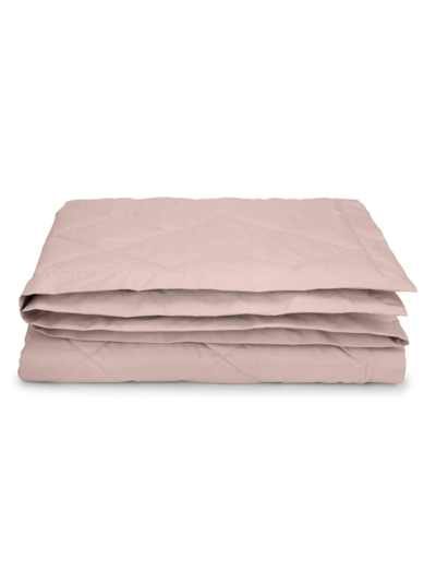 Shop Scandia Home Diamond Quilted Down Blanket In Petal