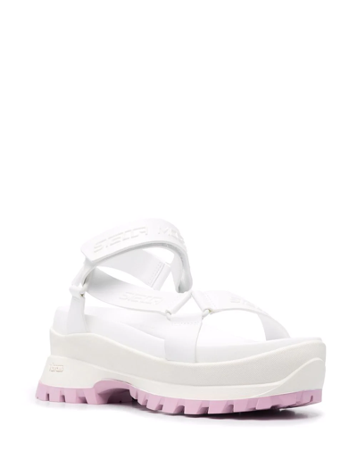 Stella Mccartney Trace Strap Platform Sandal In White