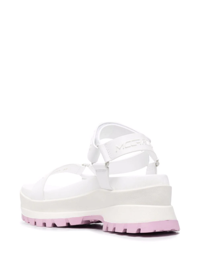 Stella Mccartney Trace Strap Platform Sandal In White