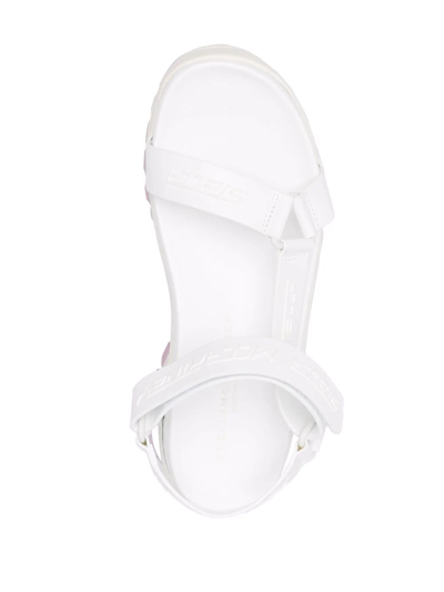Stella Mccartney Trace Strap Platform Sandal In White