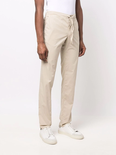 Incotex Drawstring Slim-fit Trousers In Nude