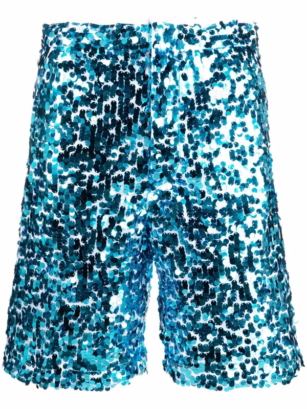 Plan C sequin-embellished Bermuda shorts - Green