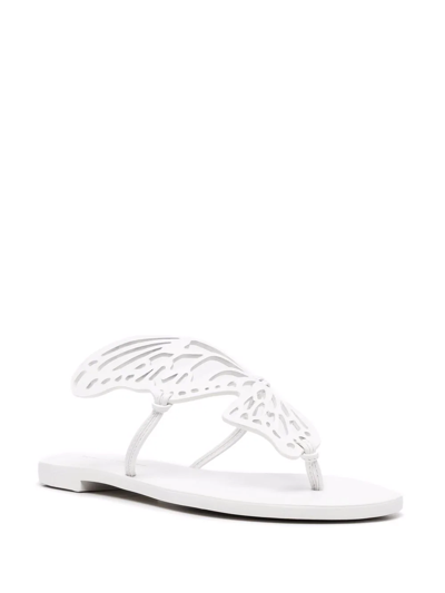 Shop Sophia Webster Talulah Butterfly Flat Sandals In Weiss