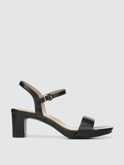 Shop Naturalizer Ivy Square Toe Heel In Black Leather