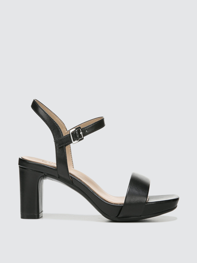 Shop Naturalizer Ivy Square Toe Heel In Black Leather