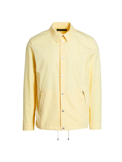 Shop Saks Fifth Avenue Men's Collection Ripstop Coaches Jacket In Banana
