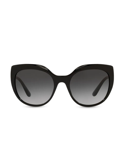 Shop Dolce & Gabbana 56mm Cat Eye Sunglasses In Black