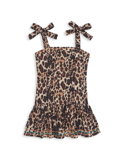 Shop Agua Bendita Little Girl's & Girl's Kaio Dress In Leopard