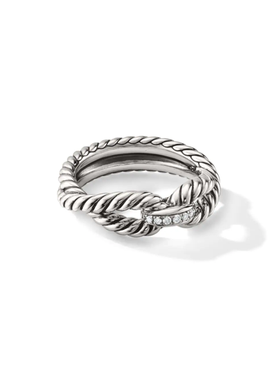 Shop David Yurman Women's Cable Loop Ring With Diamonds