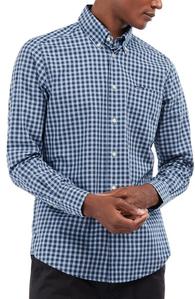 Shop Barbour Merryton Tailored Fit Check Button-down Shirt In Blue