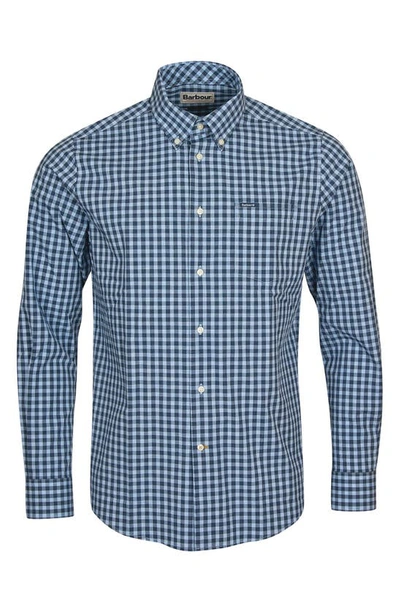 Shop Barbour Merryton Tailored Fit Check Button-down Shirt In Blue