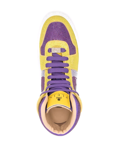 Philipp Plein Hi-top Sneakers Notorious Crystal Skull With Crystals In Multi