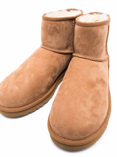 Shop Ugg Classic Mini Ankle Boots In Nude