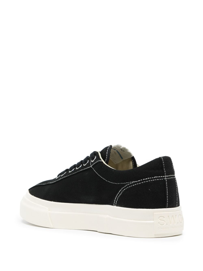 Shop Stepney Workers Club Dellow Low-top Canvas Sneakers In Black