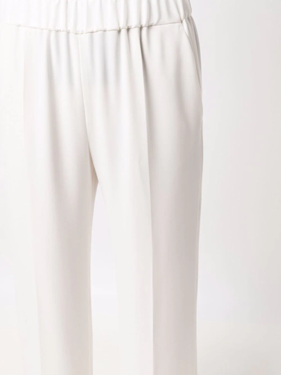 Alberto Biani Cady Elasticated Trousers In Weiss