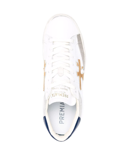 Shop Premiata Steven Low-top Sneakers In Weiss