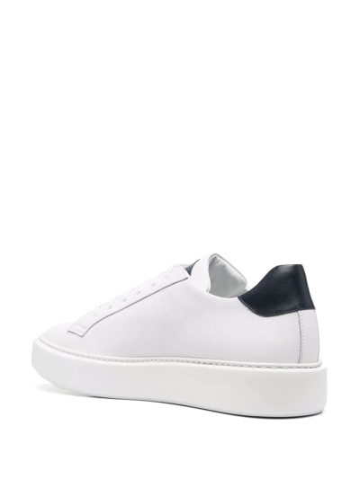 Shop Casadei Panelled Low-top Sneakers In White