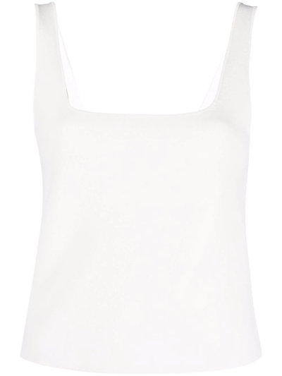 Shop Vince Square-neck Tank Top In White