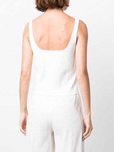 Shop Vince Square-neck Tank Top In White