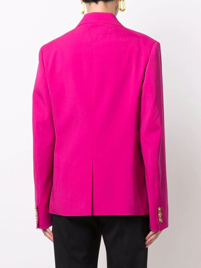 Versace Medusa Single-breasted Virgin-wool Blazer In Rosa