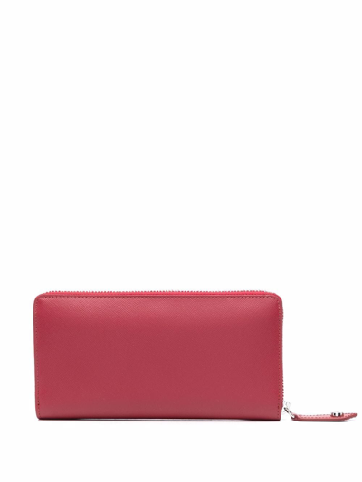 Shop Vivienne Westwood Logo Zipped Wallet In Rot