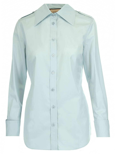 Shop Gucci Pointed Collar Buttoned Shirt