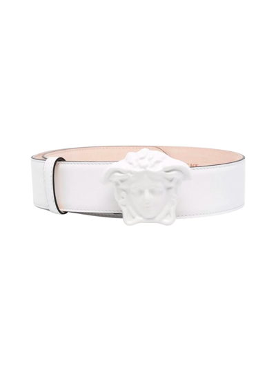 Shop Versace Belts Vitello In V White