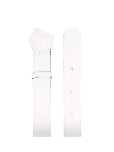 Shop Versace Belts Vitello In V White